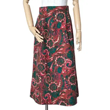 유나이티드 애로우즈 플레어 롱 스커트 꽃무늬 38