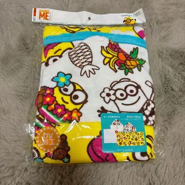 유니버설 스튜디오 재팬 미니언 후드 부착 타월