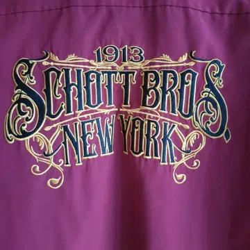 SCHOTT 마룬 버튼 다운 셔츠