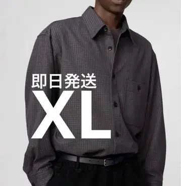[ 완판템 ] 유니클로U 트윌 워크 오버 사이즈 셔츠 XL 다크 그레이