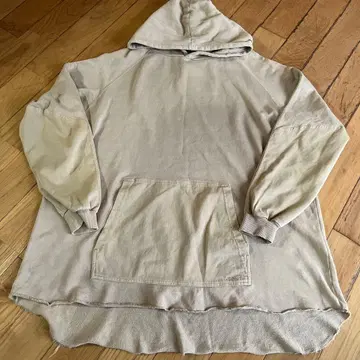 그라미치 베이지 후드 부착 후드티