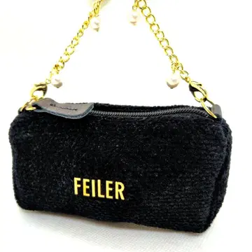 [ 새상품급 ] 페이러 유니 파우치 백참 체인 모조 진주 블랙