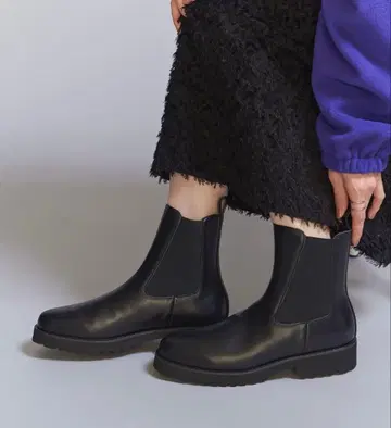 새상품급! 가죽 사이드 고어 부츠