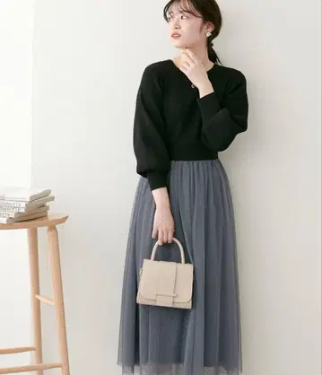 카슈쿨 니트 튤 원피스