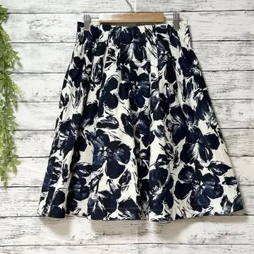 A468 more than words 스커트 꽃무늬 올 패턴 플리츠 F