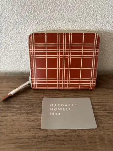 MARGARET HOWELL 체크 무늬 접이식 지갑