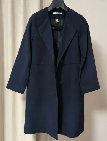 elvence-deux 버튼 부착 롱 코트