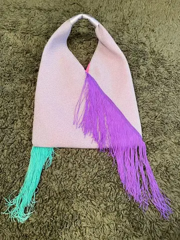 프린지 메쉬 숄더백