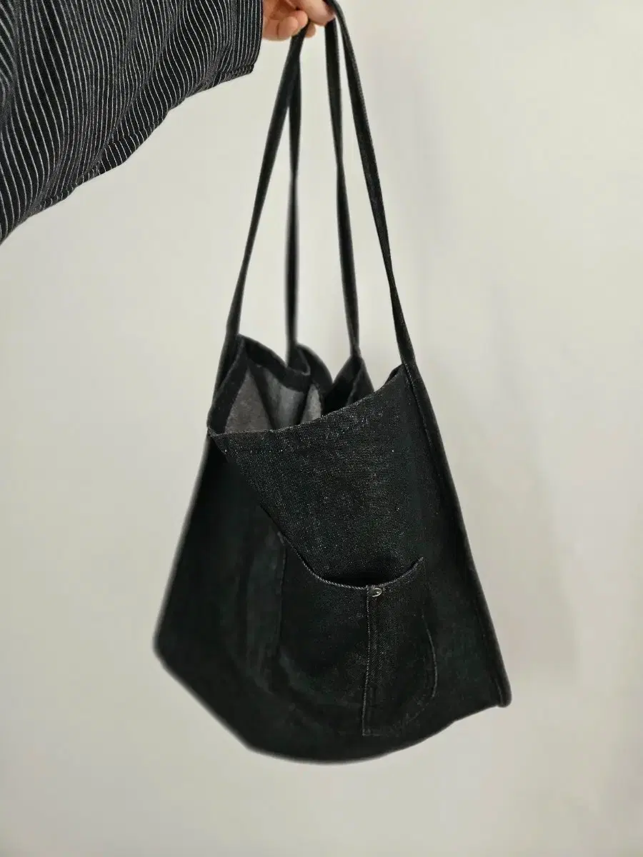 Black denim eco-bag