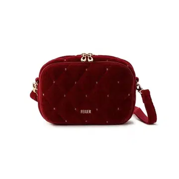 [ 새상품 ] FEILER 레드 코듀로이 숄더백