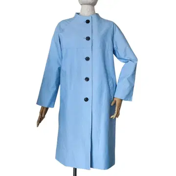 준코 시마다 part2 롱 코트 트렌치코트 색스 블루