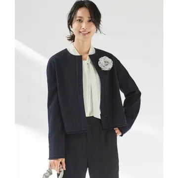 노카라 자켓 23구 트위드 자켓