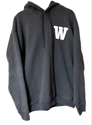 빅 배드 울프 후드 부착 후드티 그레이