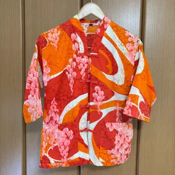 빈티지 진품 하와이안 셔츠 꽃무늬 반소매 하와이 제조