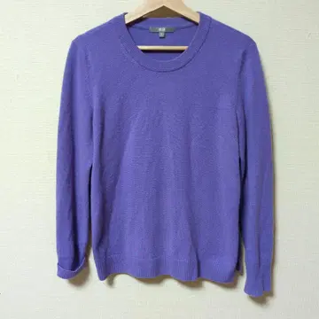 유니클로 캐시미어 크루넥 스웨터, 퍼플, 사이즈 XL