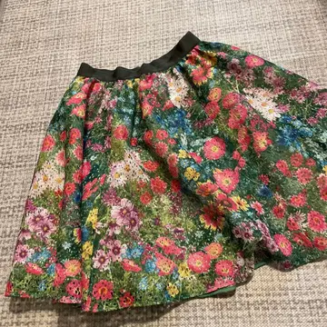 꽃무늬 플레어 스커트 멀티 컬러