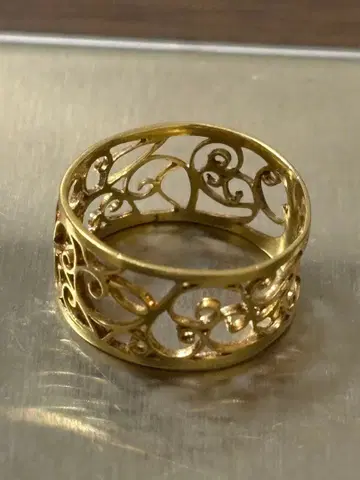 빈티지 골드 컬러 시스루 반지 #8~9호