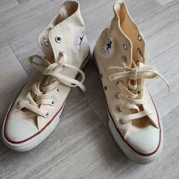 CONVERSE ALL STAR 하이컷 스니커즈 US6 크림