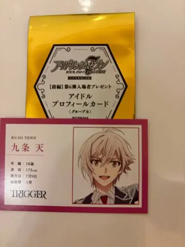 아이나나 입장객 특전 6주차 프로필 카드 쿠죠 텐 아이들리시 세븐