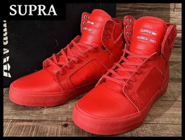 컨디션 최상 SUPRA 스카이트OP 하이컷 스니커즈 빨간색 26.5