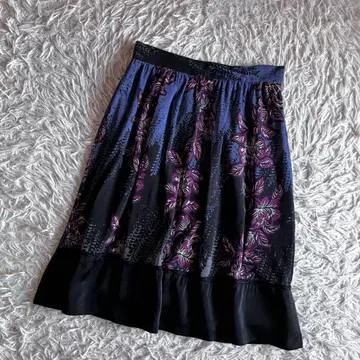 비비안 탐 파워넷 실크 콤비 스커트 일본풍 패턴 레어