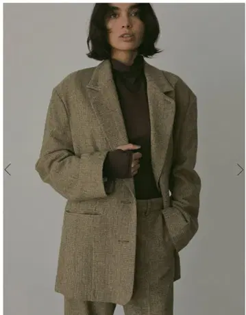 ETRETOKYO 에트레토쿄 체크 트위드 테일러 자켓