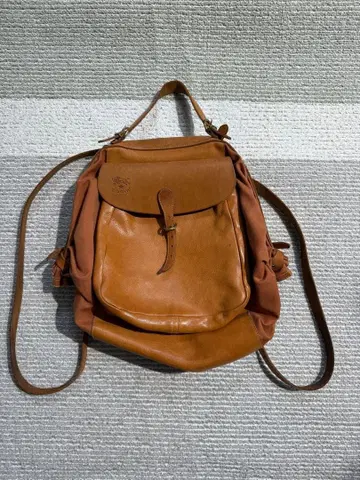 일비종떼 2way 백팩 가죽 백 브라운