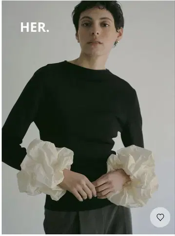 HER. 하 볼륨 슬리브 니트탑 완판템