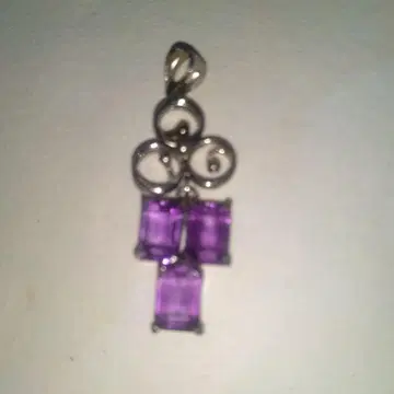 자수정 실버 참 약 3cm