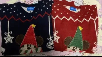 2023 릴린린 스웨터 빨간색 파랑 세트 디즈니 크리스마스