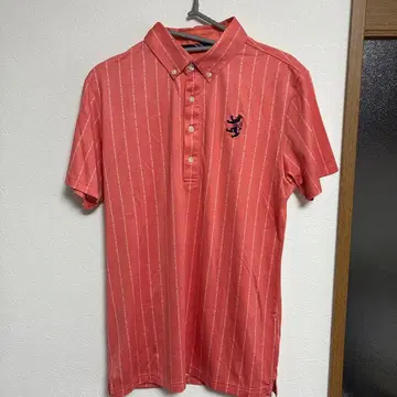 Admiral 골프 피케 셔츠 M 오렌지 스트라이프 어드미럴