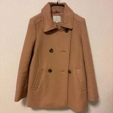 BEAUTY & YOUTH 더블 브레스트 피 코트 S 사이즈 카멜