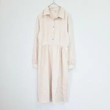 셔츠 원피스 베이지 긴팔 롱 원피스 프리