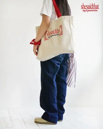 shesaidthat 로고 토트백