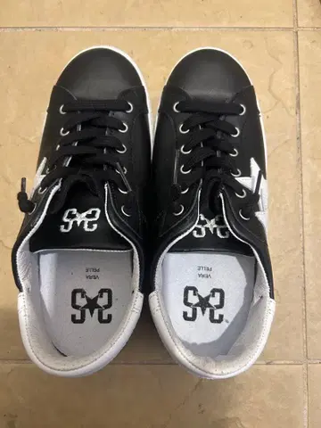 2STAR 투스타 레더 스니커즈 블랙 화이트 37 24.0~24.5