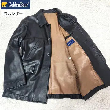 올 가죽 골든 베어 가죽 자켓 M 블랙 양가죽