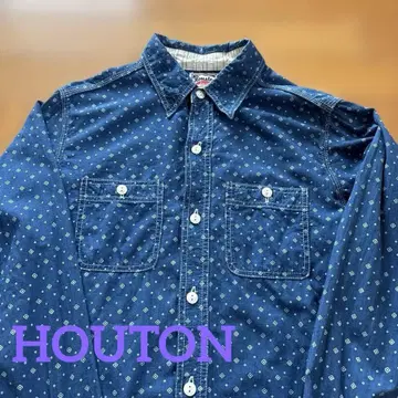 Houston 다이아몬드 무늬 데님 셔츠 M
