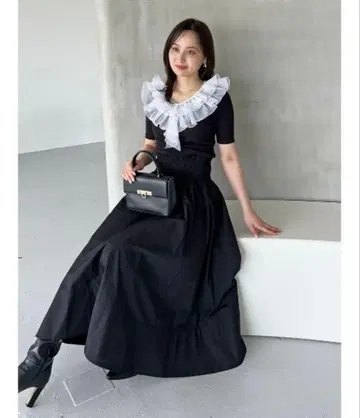 snidel 프론트 지퍼 플레어 스커트