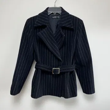 네이비 스트라이프 테일러드 자켓