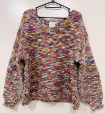 Discoat 컬러풀 니트 풀오버