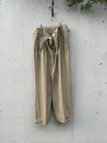 HAVERSACK 와이드 슬랙스 베이지