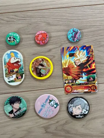 애니메이션 캐릭터 캔뱃지 세트 9개