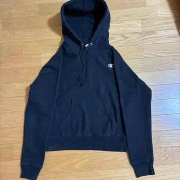 Champion Reverse Weave 후드티 S 블랙
