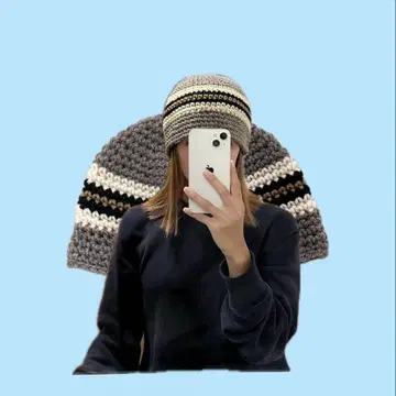 크로셰 모자 크러셔 모자 비니 핸드메이드 그레이지