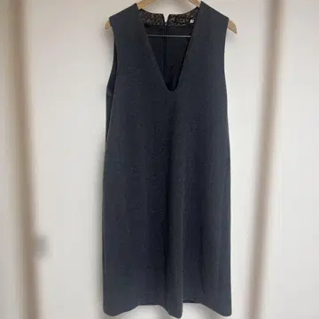 EVEX by KRIZIA 그레이 V넥 원피스