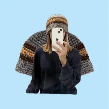 크로셰 모자 크러셔 모자 비니 핸드메이드 오크