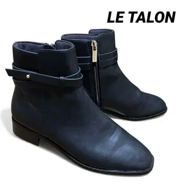 새상품급! LE TALON 루탈론 사이드 지퍼 벨트 부츠 블랙