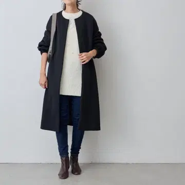 새상품급 BEARDSLEY 종이 개더 코트