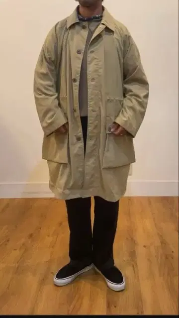 OVY 유로 밀리터리 나일론 오버 코트 L