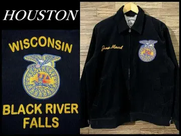 새상품급 휴스턴 FFA 자수 와펜 장식 세밀한 골 코듀로이 자켓